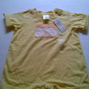 Hello Name Tag I am Loveable One Piece Romper 0-3